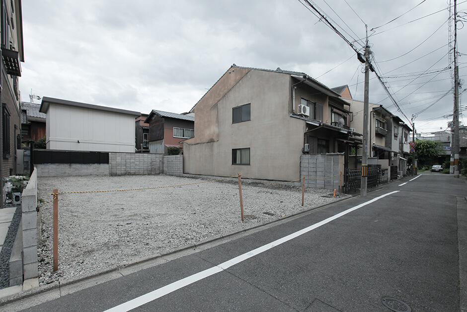 京都駅徒歩圏内の建築条件無し売り土地物件