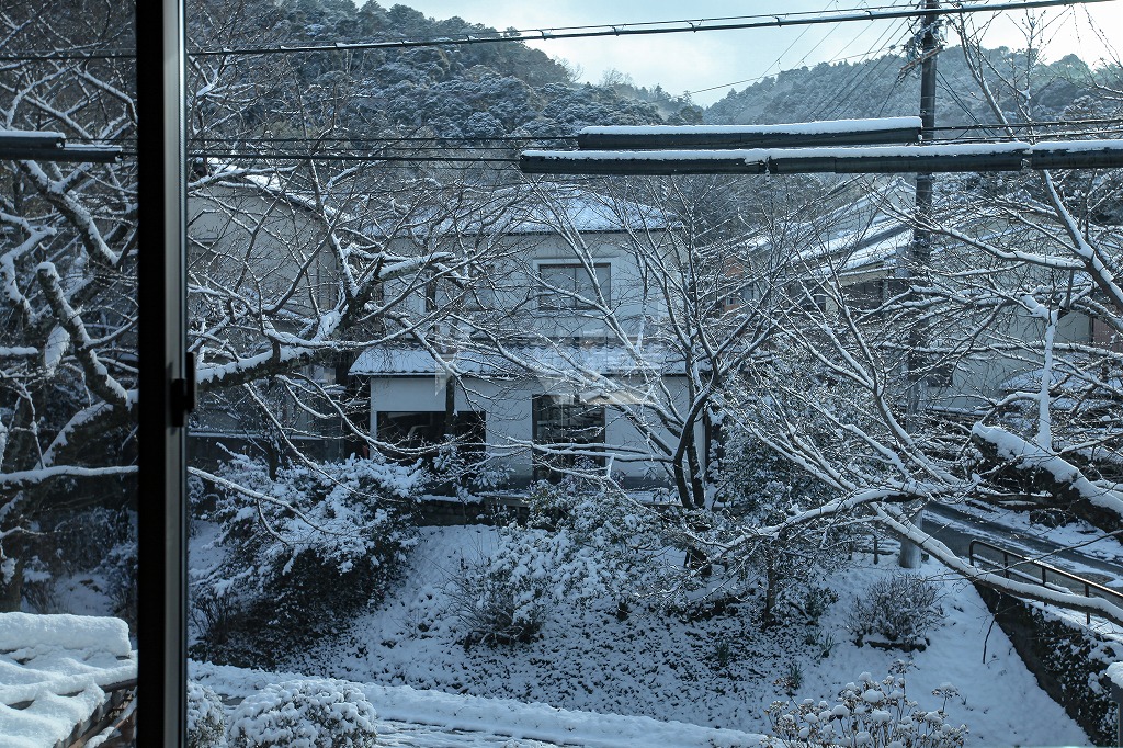 哲学の道に面するリノベーション京町家の眺望