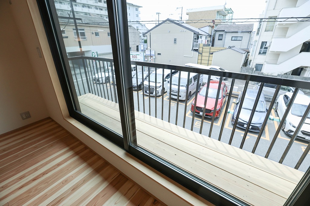 京都市中京区の阪急大宮駅近くのリノベーション物件の寝室
